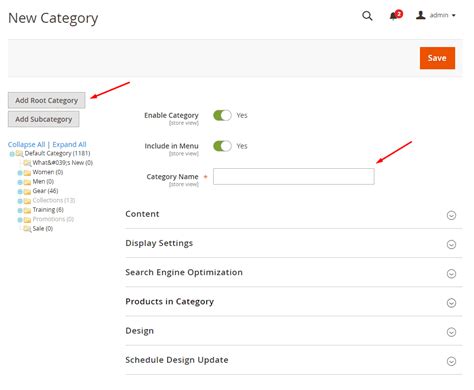 Magento 2 navigation menu: How to edit it when is not showing in .